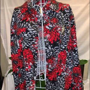 Ruby Rd. print short jacket 16W